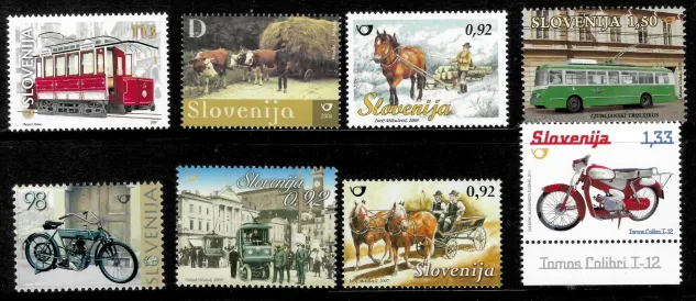 Slovenia year 2010 - 2020 Slovenia vehicles stamps lot MNH