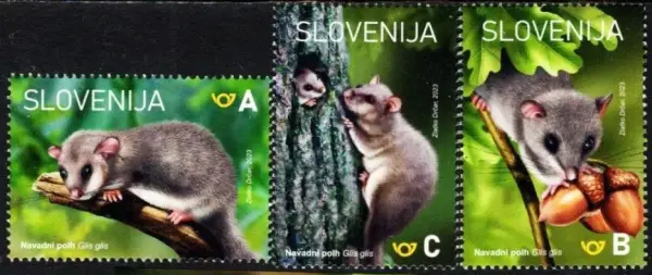Slovenia year 2015 Mammals Fauna Rodents stamps set
