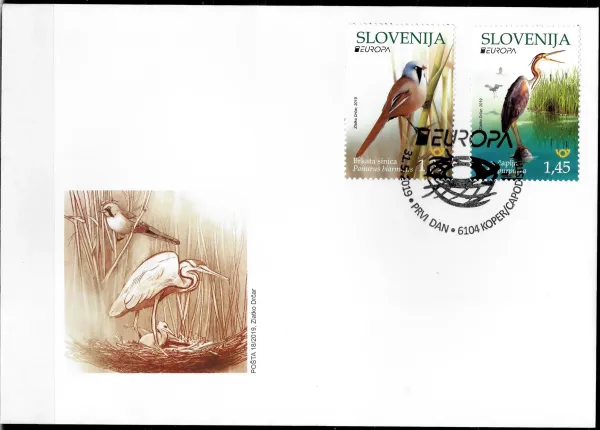 Slovenia year 2019 stamps Animals birds - FDC