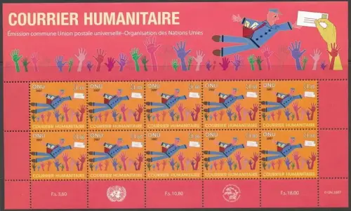 UN Geneva stamps year 2007 Humanitarian Aid MSS