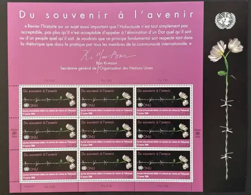 UN Geneva stamps year 2008 Victims of the Holocaust 