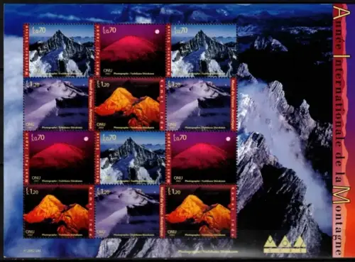 United Nations Geneva stamps year 2002 International Year of Mountains set MNH