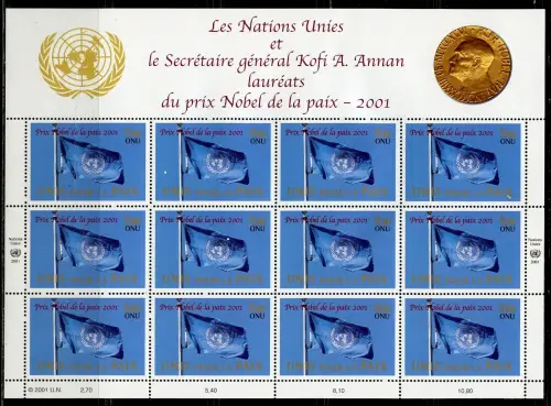 United Nations Geneva stamps year 2001 Nobel Peace Laureate