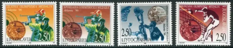 Yugoslavia postage stamps year 1996 Olympic Medal Winners 