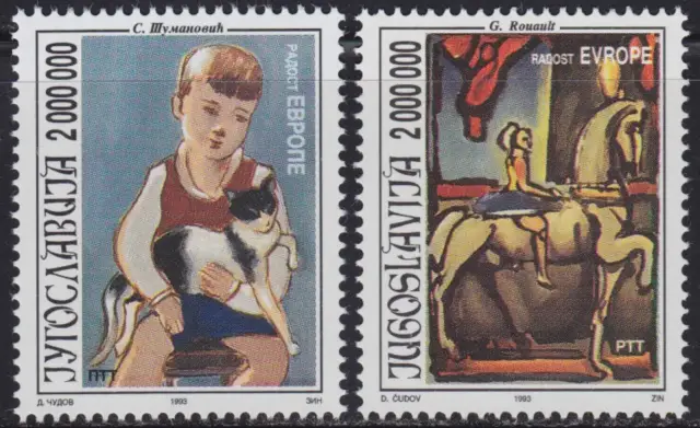 Yugoslavia - Serbia stamps year 1993 Joy of Europe