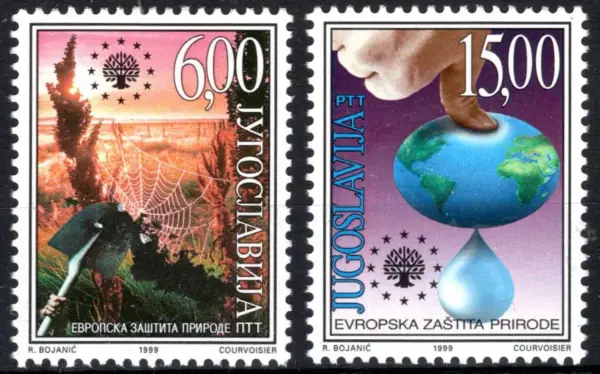 Yugoslavia - Serbia year 1999 Nature and Natural Parks stamps set