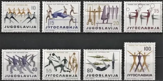 Yugoslavia year 1959 Sport stamps set MNH