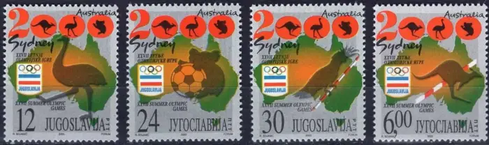 Yugoslavia year 2000 stamps Olympic games Sidney set MNH
