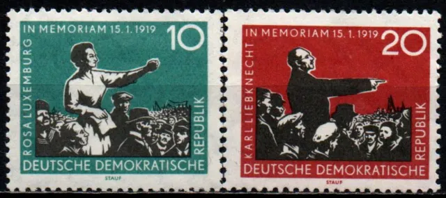 DDR year 1959 stamps Rosa Luxemburg & Karl Liebknecht MNH