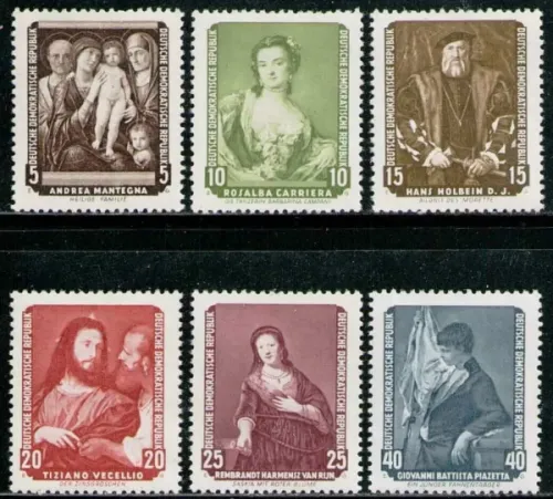 DDR year 1957 stamps Art / Paintings Dresden Art Collections MNH
