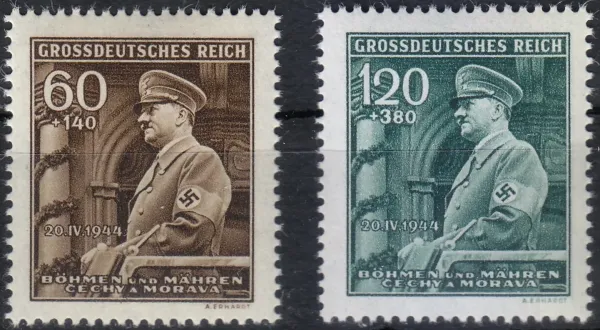 German Reich Bohemia & Moravia year 1944 stamps - Adolf Hitler - Complete set