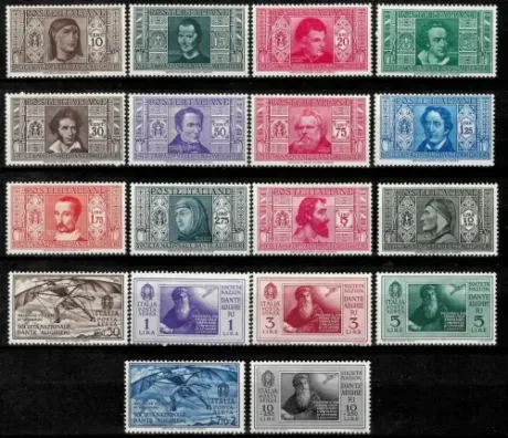 Italy Kingdom postage stamps year 1932 Dante Alighieri Society