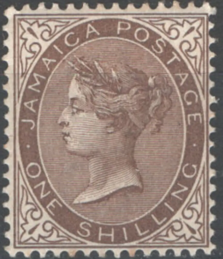 Jamaica postage stamp year 1883 – 1 Shilling