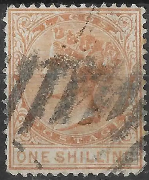 Nigeria Lagos postage stamp year 1884 1 shilling