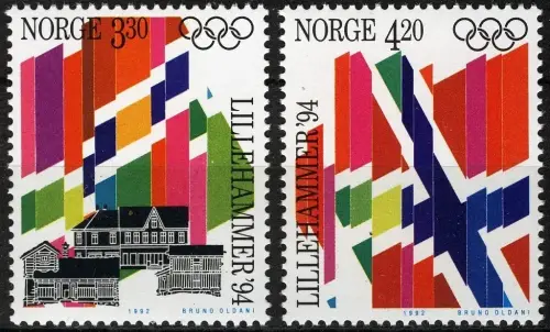Norway year 1992 stamps - Olympic Games Lillehammer set