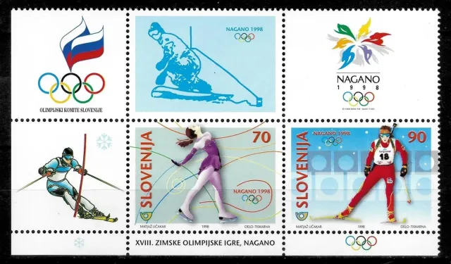 Slovenia stamps year 1998 Winter Olympic Games - Nagano Japan
