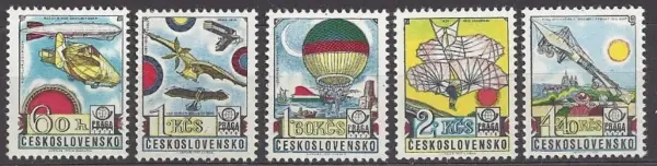 Czechoslovakia stamps year 1977 Airmail - PRAGA 1978 International Stamp Exhibition