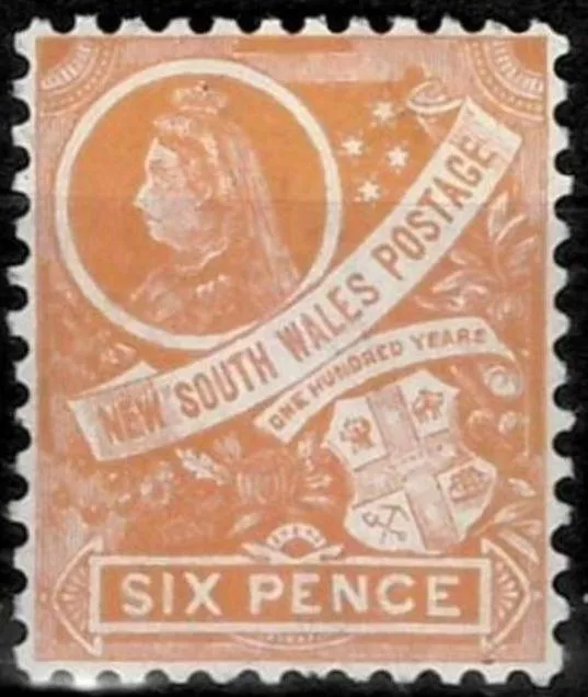 New South Wales stamp 1905 SG342 6d Orange MLH