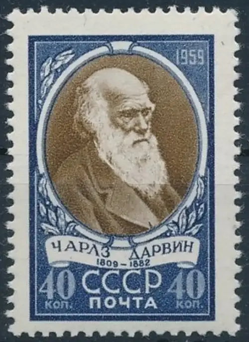 Russia stamps year 1959 Birth Anniversary of Charles Darwin MNH