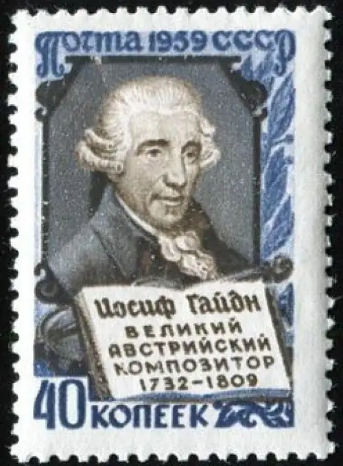 Russia postage stamp year 1959 composer Franz Joseph Haydn MNH