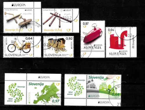 Slovenia postage stamps year 2013-2016 EUROPA Cept stamps
