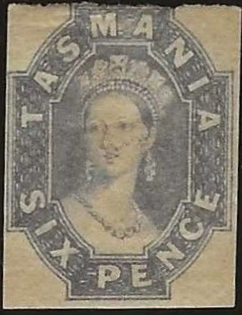 Tasmania postage stamp year 1860 6 Pence Unused