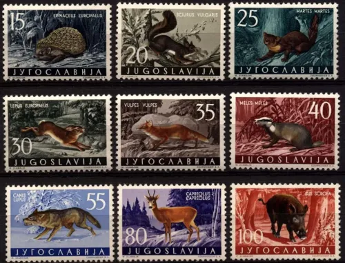 Yugoslavia stamps year 1960 Fauna Wild animals MNH set