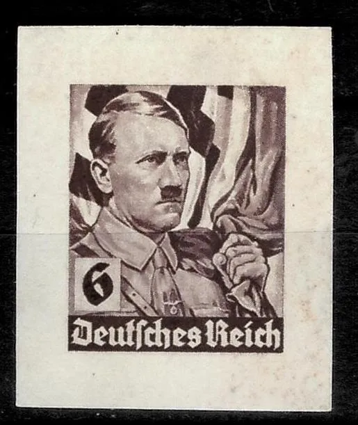 German Reich stamp year 1935 -1940 6pf trial proof print MNG