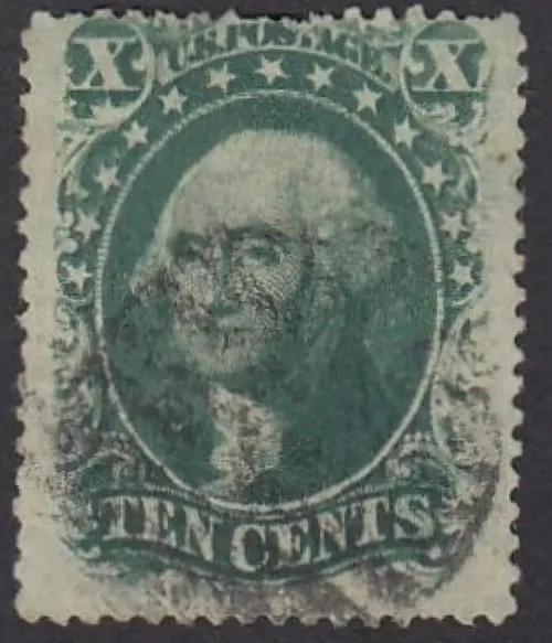 USA postage Stamp year 1857 - 10 cents George Washington