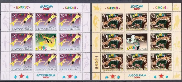 Serbia year 2002 - EUROPA CEPT Circus postage stamps