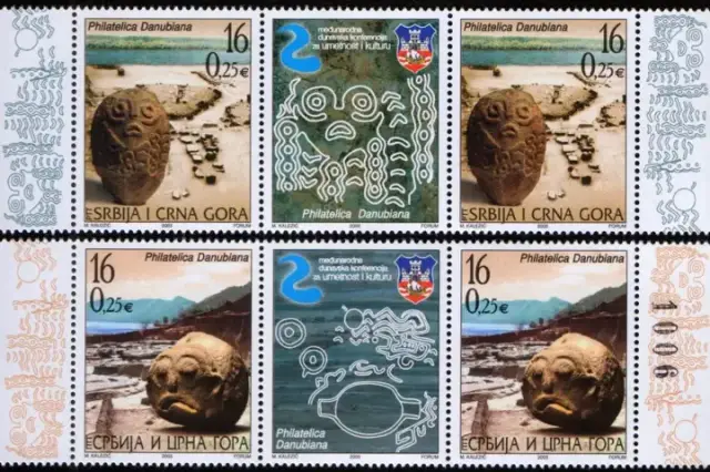 Yugoslavia year 2000 stamps - Archeology Philatelica Danubiana MNH