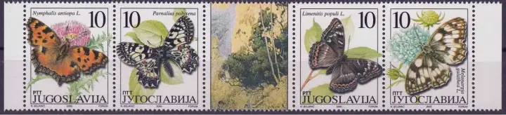 Serbia year 2004 stamps - Insects Butterfly set MNH