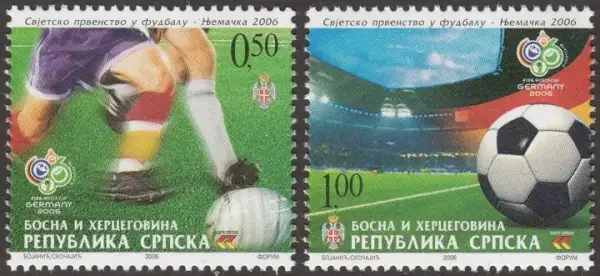 Bosnia Serbian year 2006 stamps Soccer - Football World Cup in Germany