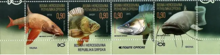 Bosnia year 2019 stamps - Fauna - Fishes of Sava River 