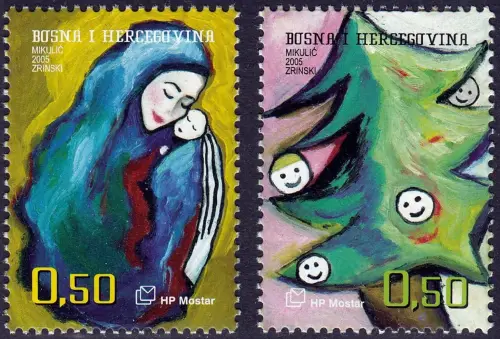 Bosnia postage stamps HP Mostar year 2005 Christmas - Christianity Celebrations