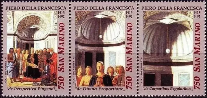 San Marino Stamps year 1992 Christmas - Art Piero della Francesca