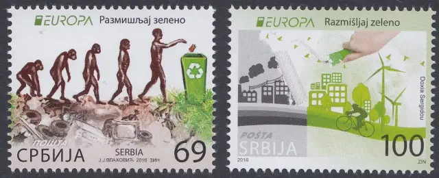 Serbia postage stamps year 2016 Europa CEPT - Think Green set