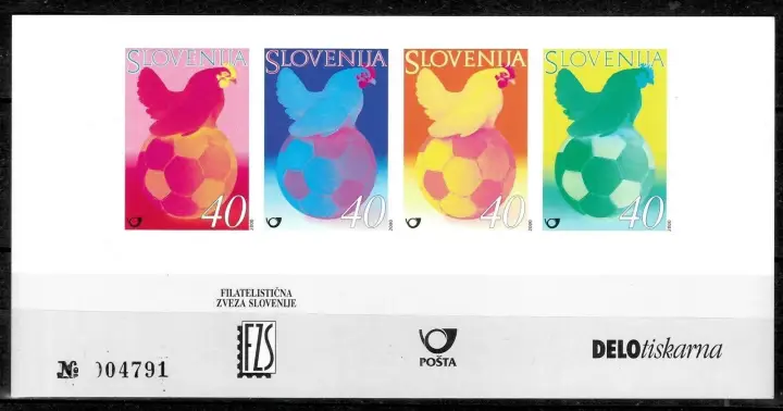 Slovenia stamps year 2000 European Football Socer Championship Essay