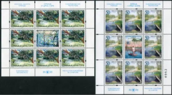Serbia 2003 European Nature Protection MSS set ☀ MNH**