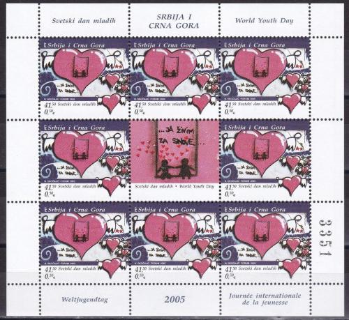 Yugoslavia stamps year 2005 World youth day MNH MSS 